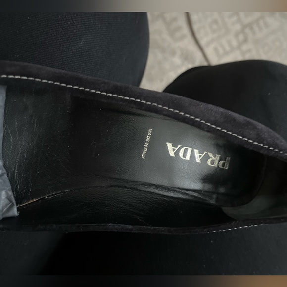 PRADA Scramosciato Black Italian Suede Leather Flats/ Loafers  Sz 36- US Size  6 - Picture 14 of 16